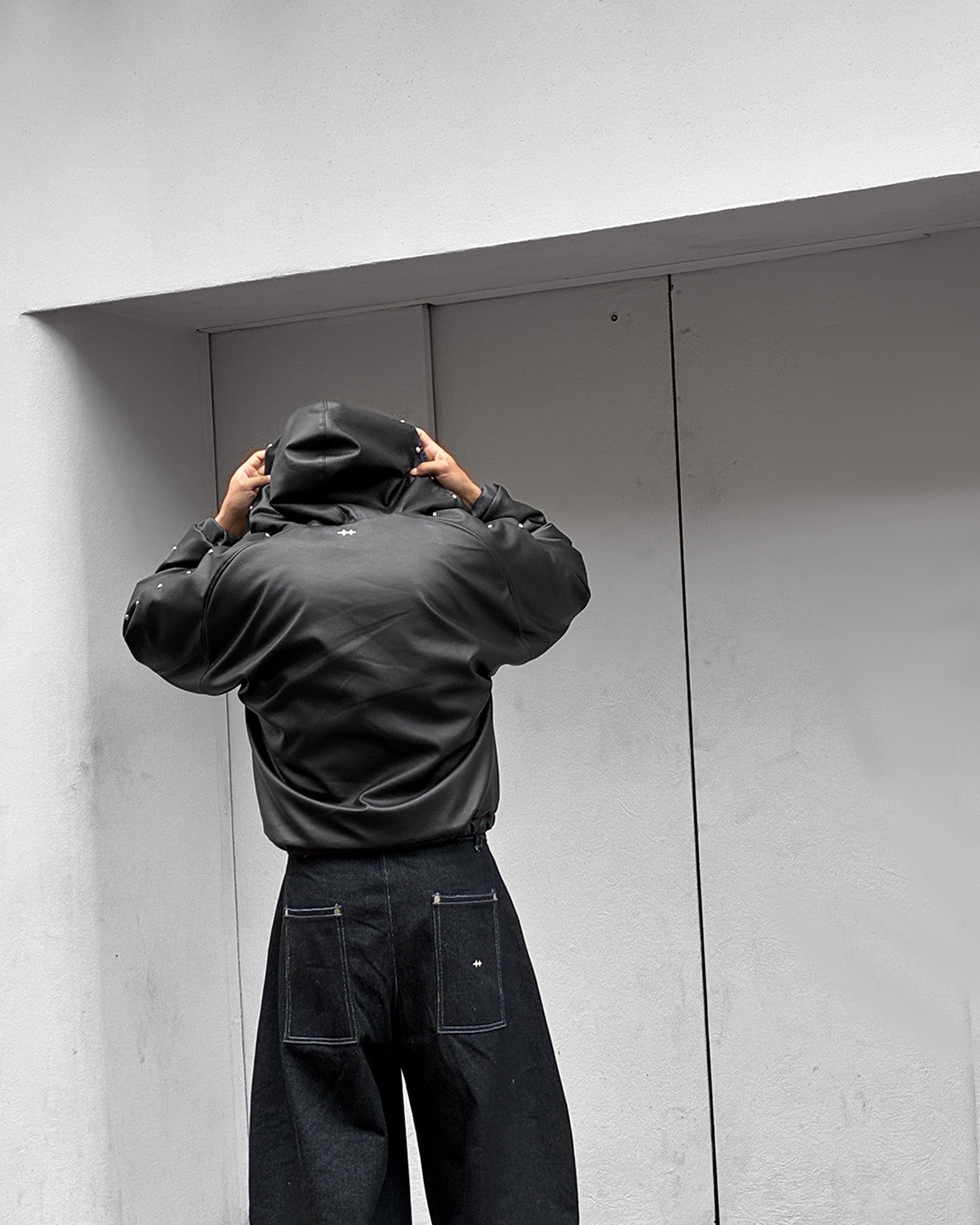 HIKARI LEATHER IRON HOODIE