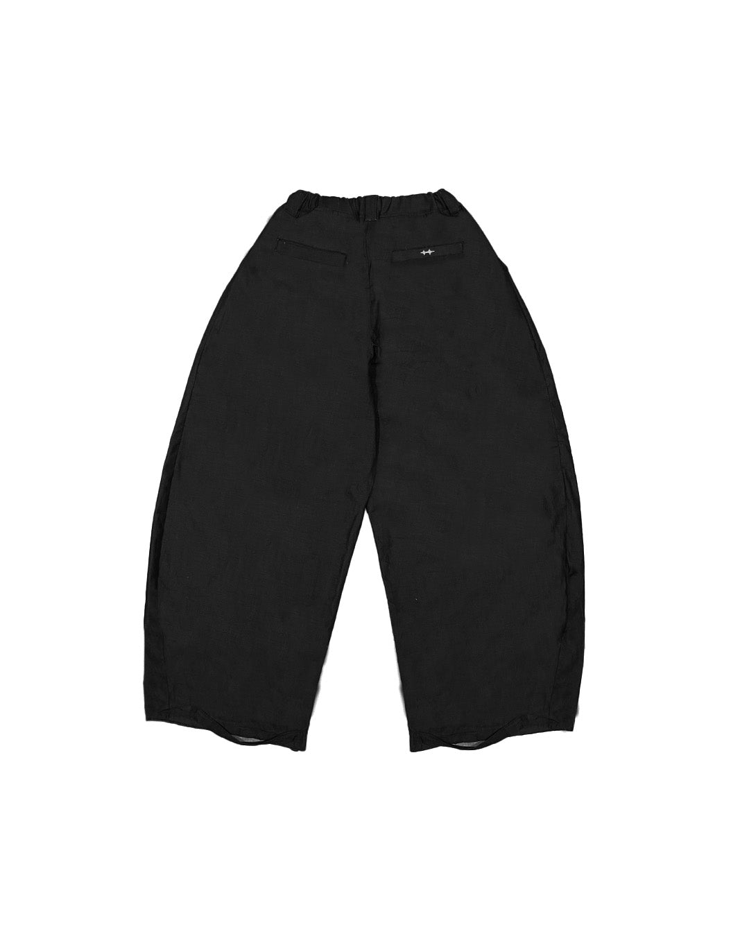 HIKARI CHAMBRAY PLEATS PANTS (BLACK)