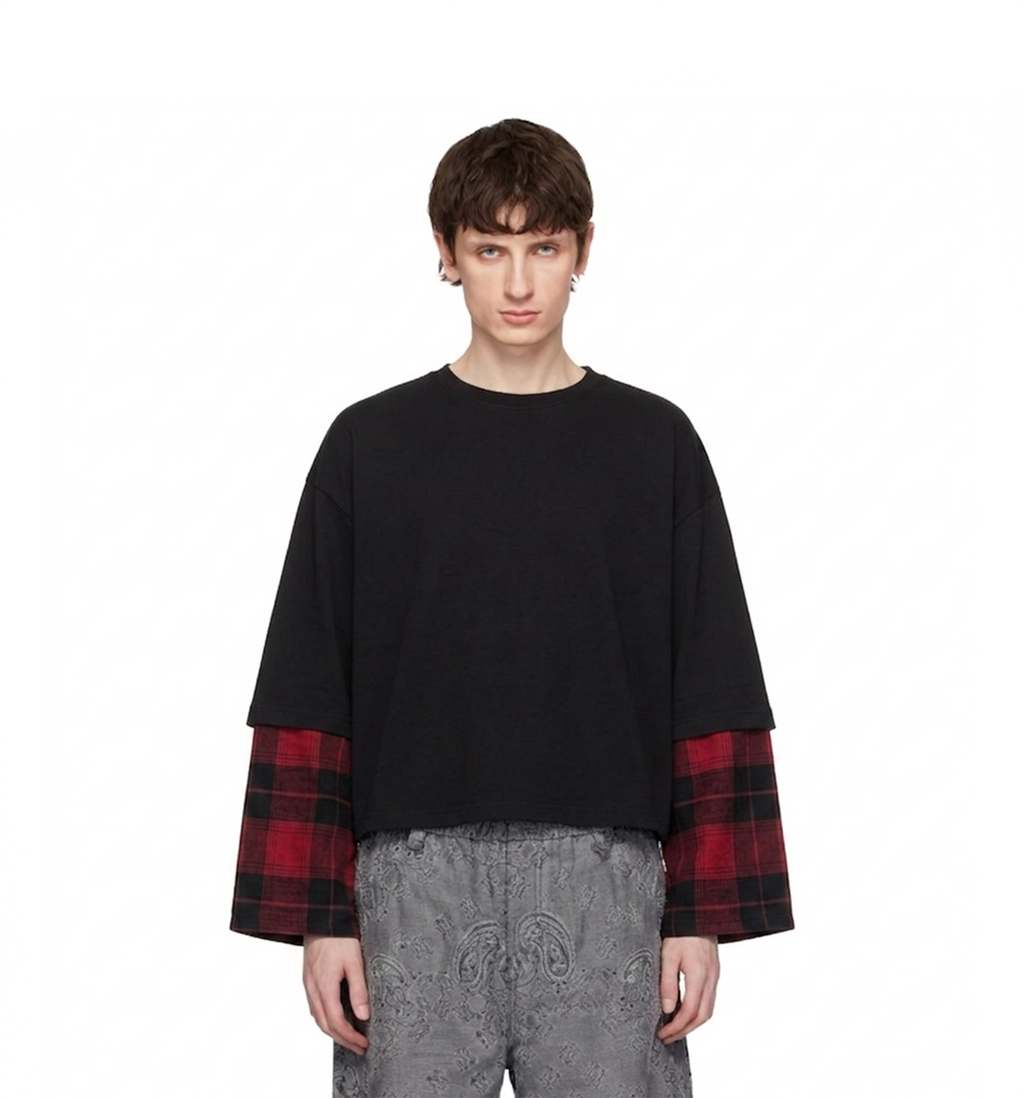 HIKARI RED-BLACK T SHIRT