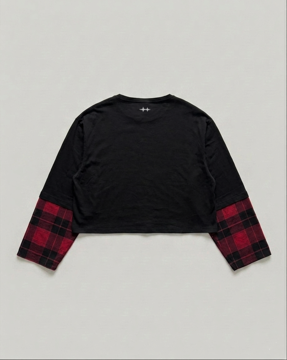 HIKARI RED-BLACK T SHIRT