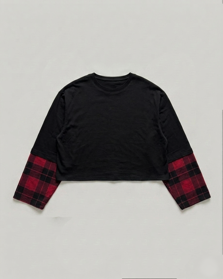 HIKARI RED-BLACK T SHIRT